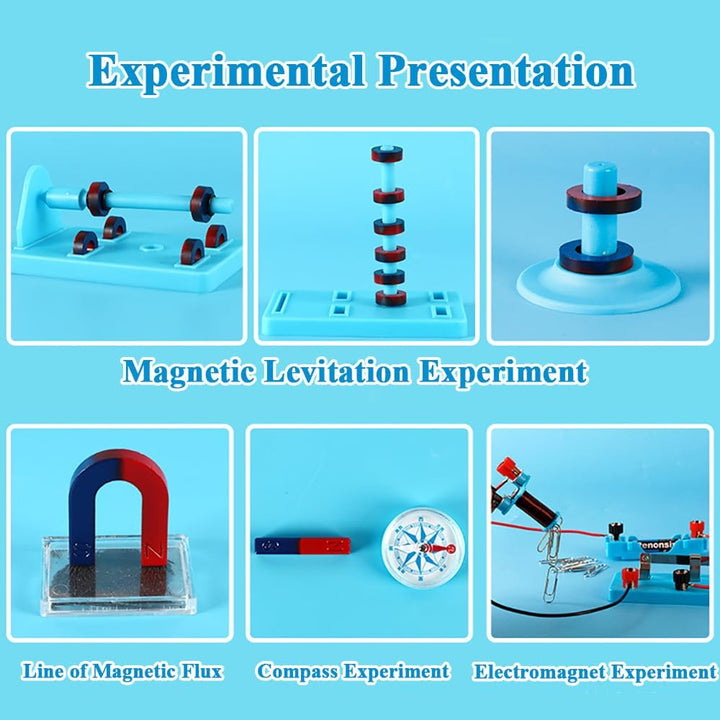 Science Magnets Experiment Set for Kids Elektrizitäts- und Magnetismus-Kit für Studenten Stem Kit Ph