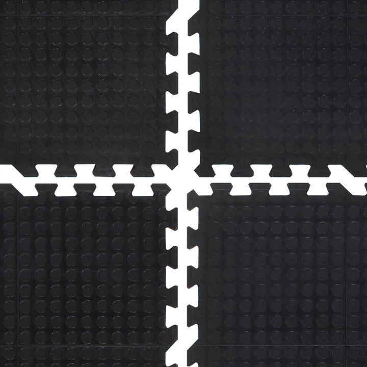 Gummi-Bodenfliese Schwarz 12 mm 90x120 cm | Stossdämpfend, geräuschreduzierend, rutschfeste Untersei