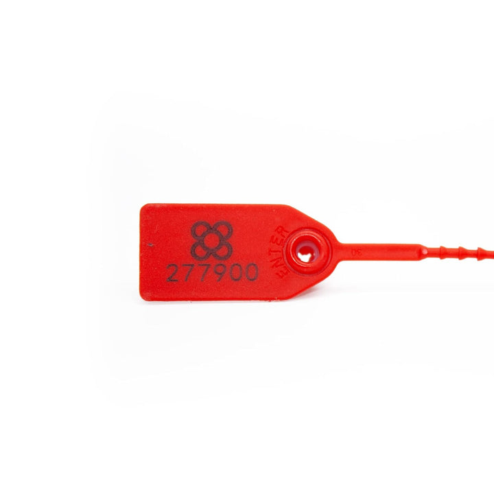 DOJA BARCELONA | Rot Sicherheitsplomben aus Kunststoff | 100 Einheiten | 24 cm Lang | Plomben kunsts