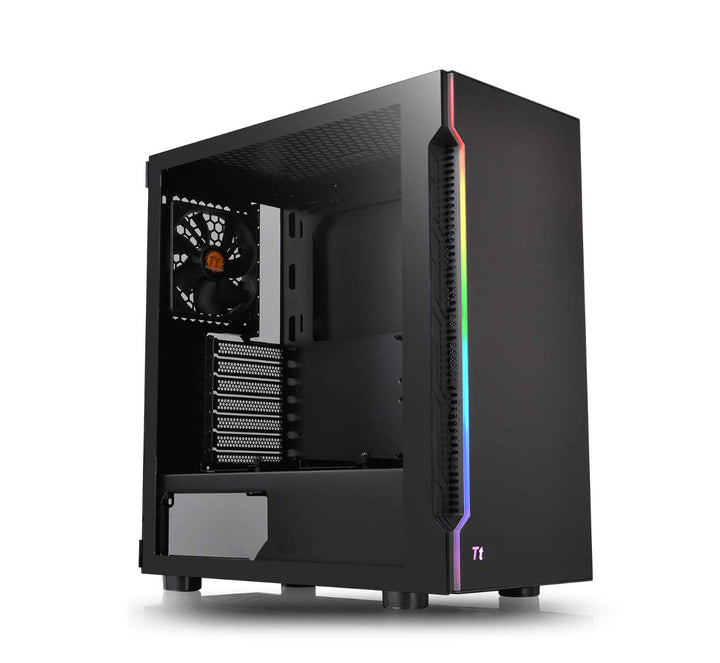 Thermaltake H200 TG RGB ATX PC-Gehäuse | 1 vorinstallierter 120mm Lüfter | Tempered Glass | Schwarz