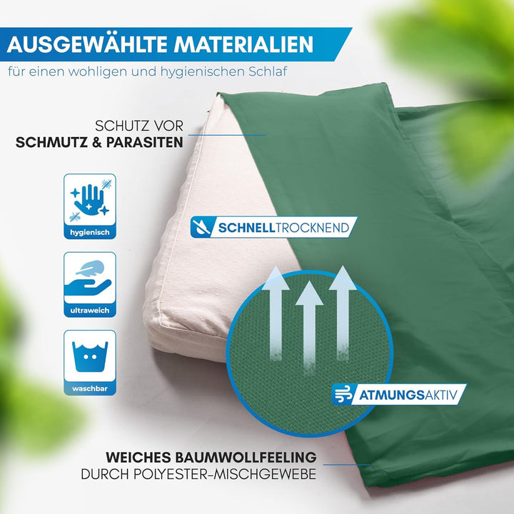 NORDMUT® Hüttenschlafsack Mikrofaser Ultraleicht - Sommerschlafsack Kleines Packmass & Atmungsaktiv