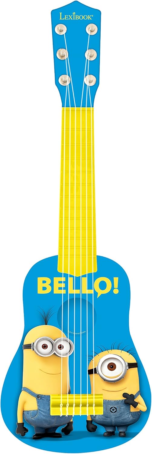 Lexibook, Ich - Einfach unverbesserlich Minions, Meine erste Gitarre für Kinder, 6 Nylonsaiten, 21“