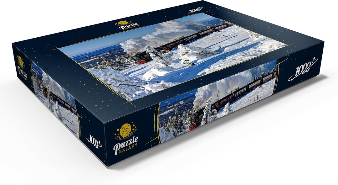 Brockenbahn auf der Fahrt zum Brocken (1142m), Harz - Premium 1000 Teile Puzzle - MyPuzzle Sonderkol