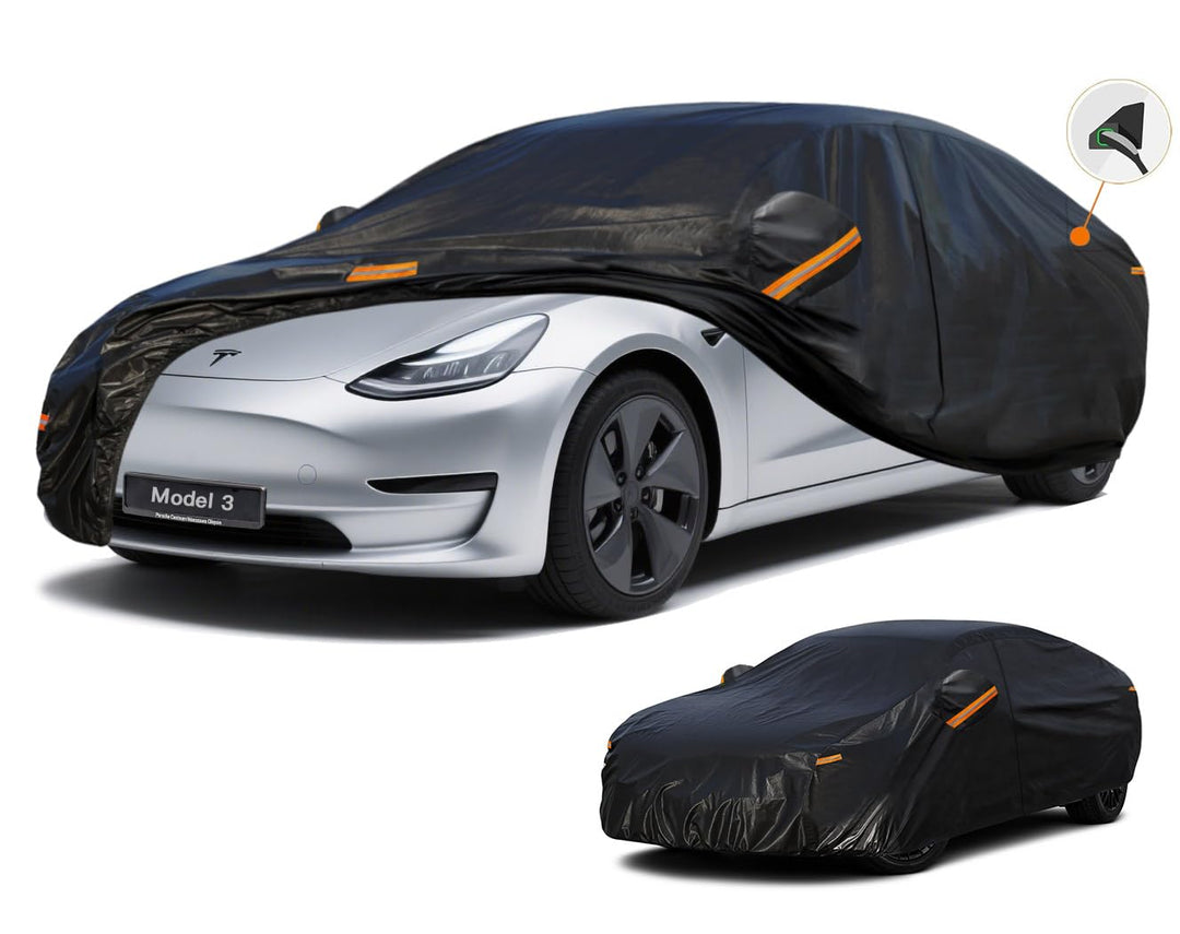 Kayme Autoplane Wasserdicht Atmungsaktiv für Tesla Model 3 (2017-2025), 7 Schichten Vollgarage Autoa