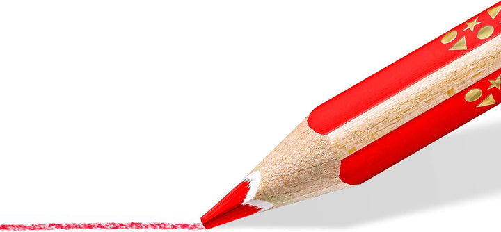 STAEDTLER Buntstift Noris jumbo, erhöhte Bruchfestigkeit, Dreikantform, ABS-System, attraktive Stern