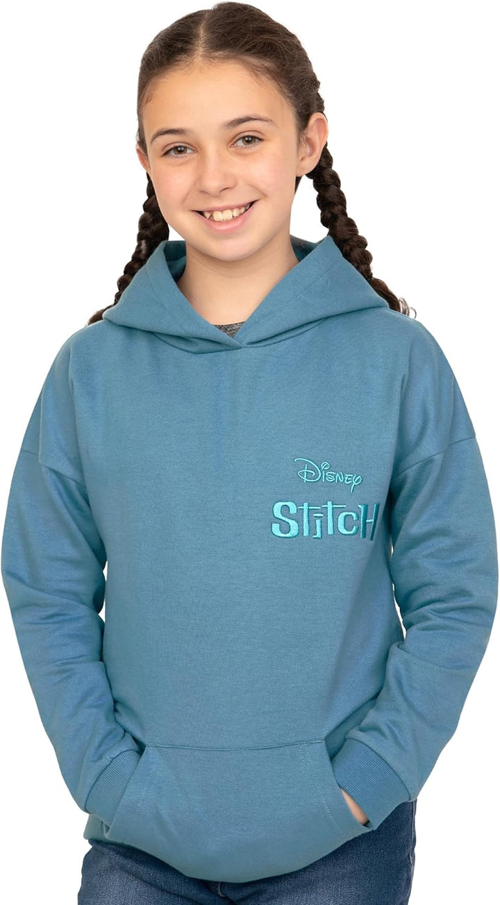 Disney Lilo Und Stitch Hoodie, Langer Kinder Hoodie, Stitch Pullover Mit 3D-Ohren, Baumwoll Mädchenk