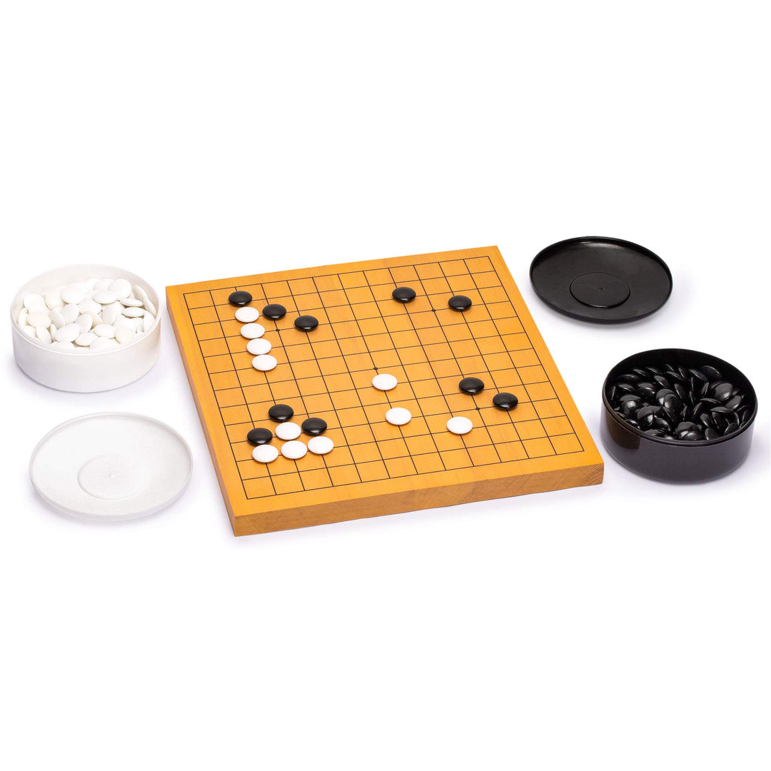 Yellow Mountain Imports Shin Kaya Reversible 13x13 / 9x9 Go Game Set Board (2cm) with Double Convex