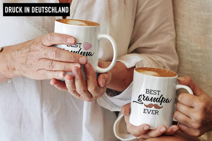 Trendation - Beste Oma und Opa Geschenk Set Tassen Weihnachten Geschenke für Grosseltern Geburtstag