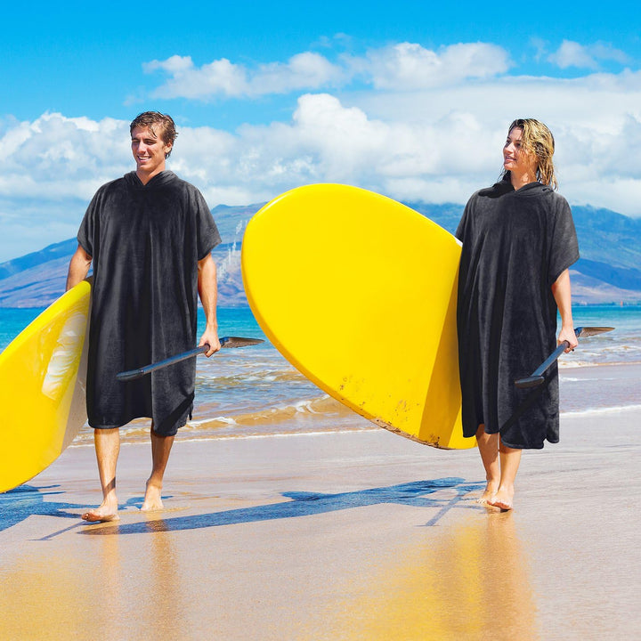 Surf Poncho Hooded Changing Towels Quick Dry Beach Change Robe für Erwachsene Männer Frauen Wasserdi