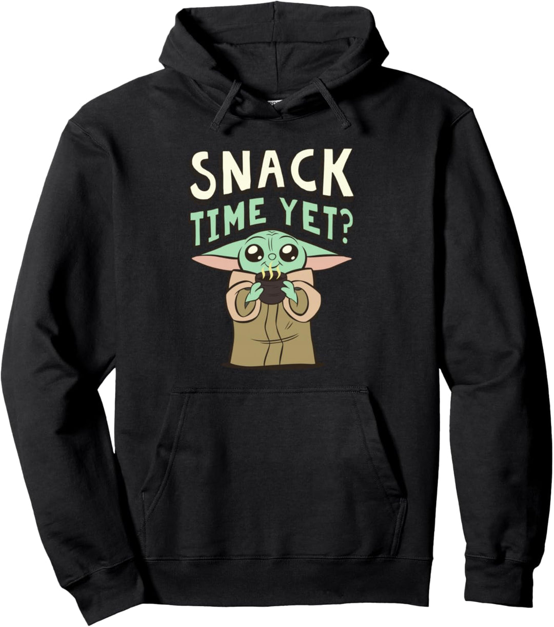 Star Wars The Mandalorian Grogu Snack Time Yet? Pullover Hoodie