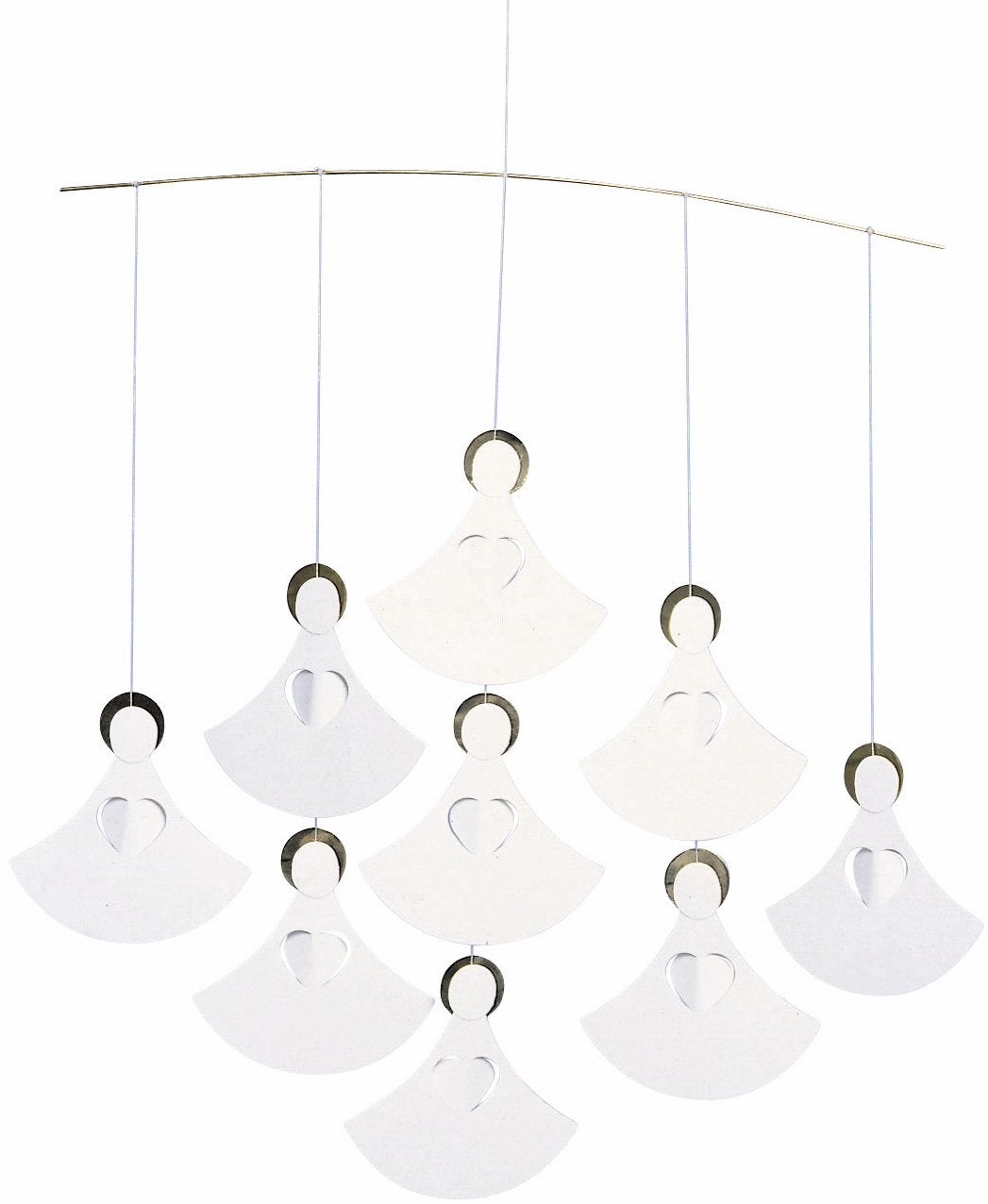 Flensted,f085a,Angel AA8Chorus 9Mobile, Stahl, weiss/Gold,35x35cm
