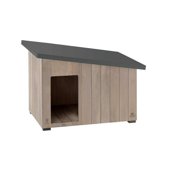 Ferplast 87027200 Outdoor-Zwinger, Hundehütte ARGO 60 aus FSC-Holz mit ungiftiger Farbe, beständig g