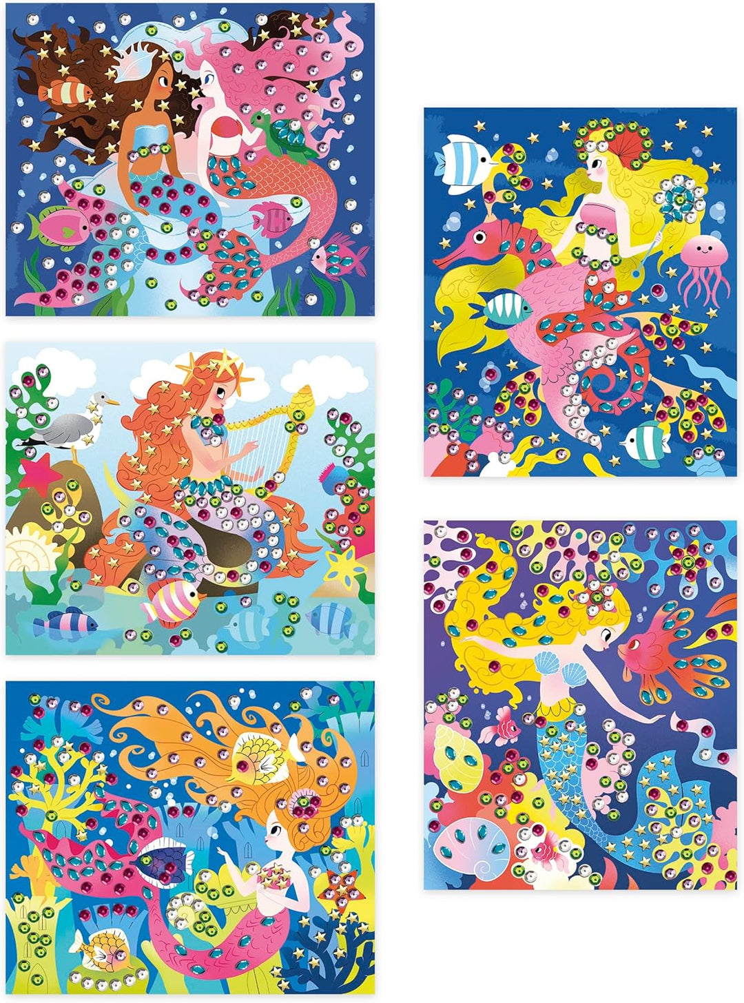 Janod - Pailletten-Bastelset Meerjungfrauen - Les Ateliers du Calme - Kreatives Hobby Kinder - Feinm