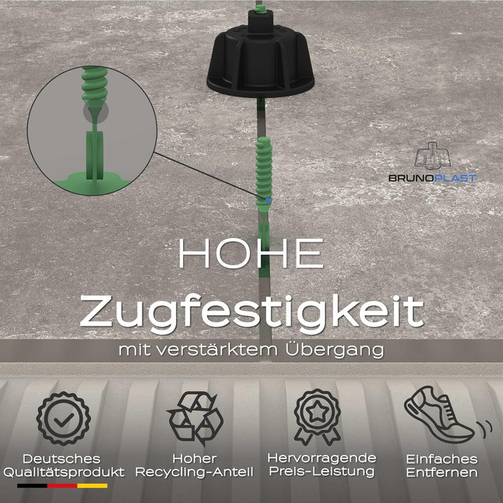 Fliesen Nivelliersystem 250x Zuglaschen Standard/linear PRO für 4 mm Fugen | Nivelliersystem zum Ver