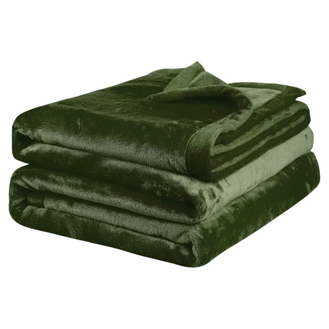 PiccoCasa Kuscheldecke Tagesdecke Fleecedecke mit Rand Microfaser Decke Weiche Warme Leichte Decke 3