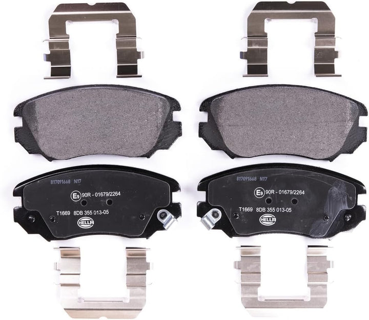 HELLA PAGID 8DB 355 013-051 Bremsbelagsatz - T1669 - Dicke/Stärke: 19.1mm - Bremssystem: Mando - mit