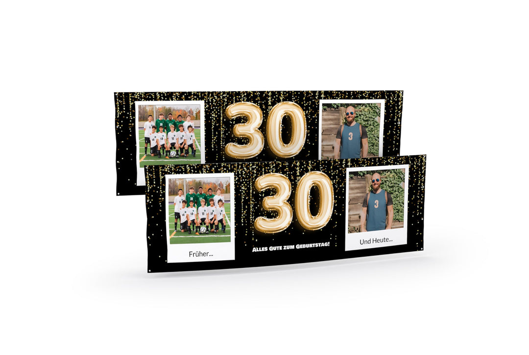 Banner zum 30. Geburtstag selbst gestalten (50cm x 150cm) Personalisierter Geburtstagsbanner für Man