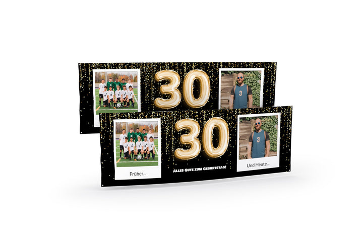 Banner zum 30. Geburtstag selbst gestalten (50cm x 150cm) Personalisierter Geburtstagsbanner für Man
