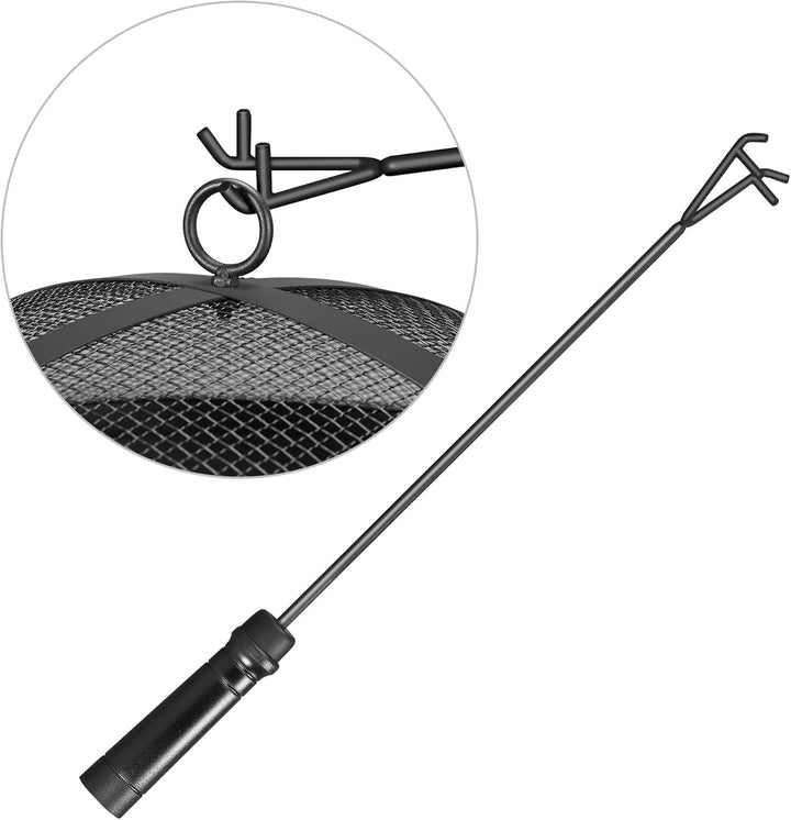 Yaheetech φ54 cm Feuerschale Garten Feuerstelle mit Schürhaken und Kohlerost Feuerkorb mit Funkensch