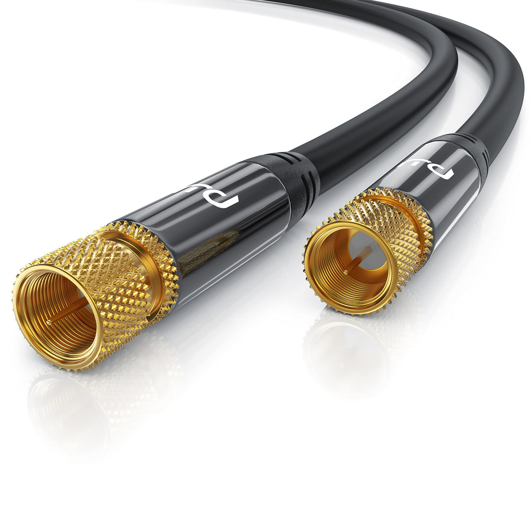 CSL - 20m SAT Kabel 8k 4k HDTV 135dB - Premium SAT Koaxialkabel Satellitenkabel F Stecker - TV HDTV
