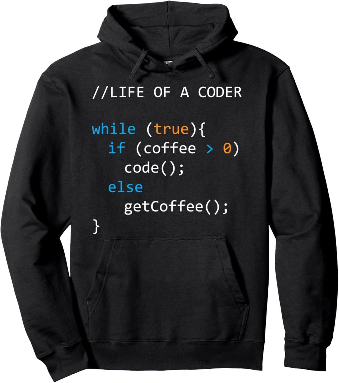 Das Leben eines Coder-Kaffee-Informatik-Nerd-Entwicklers Pullover Hoodie