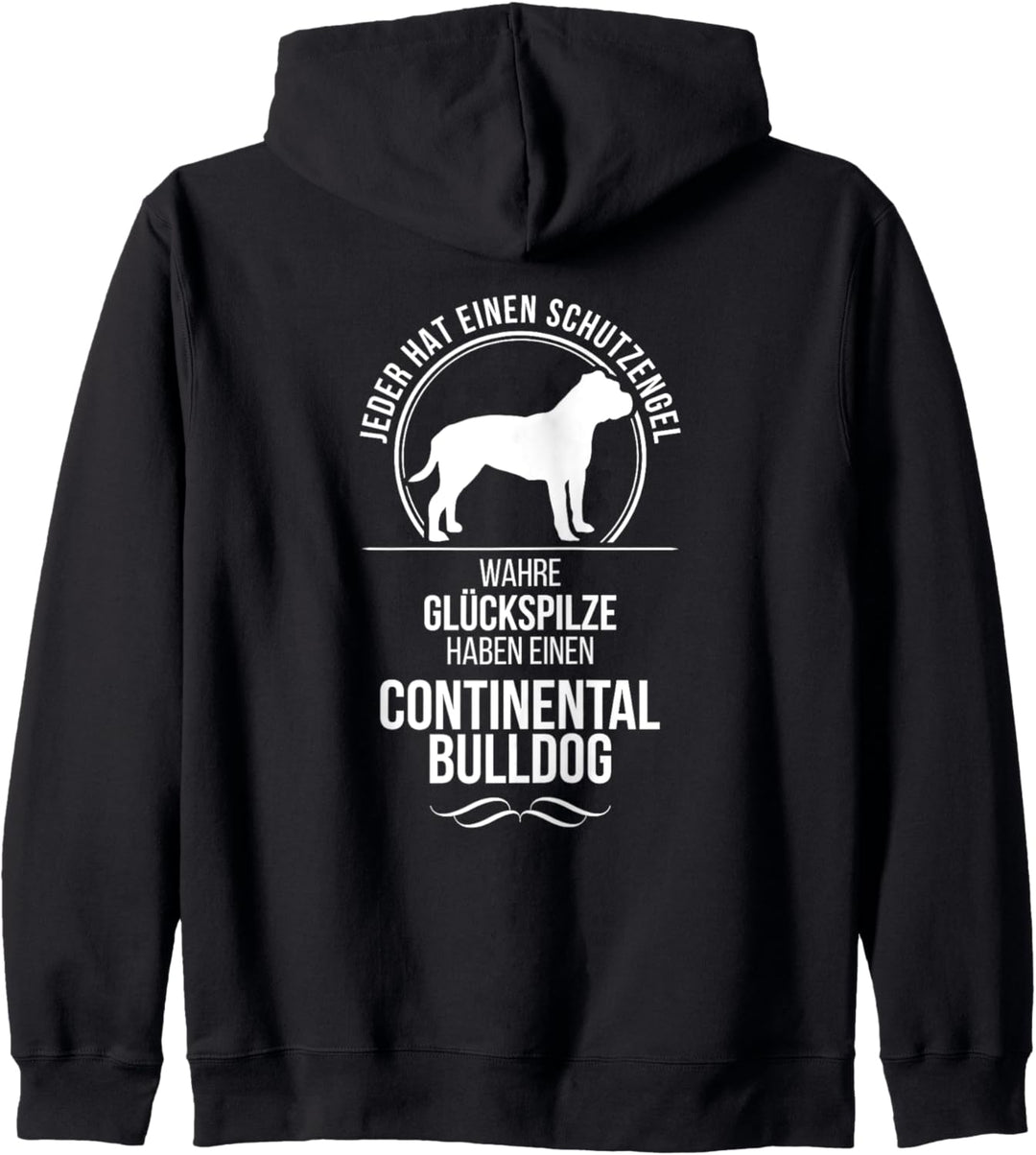 Continental Bulldog Schutzengel Hund Hunde Hundespruch Kapuzenjacke