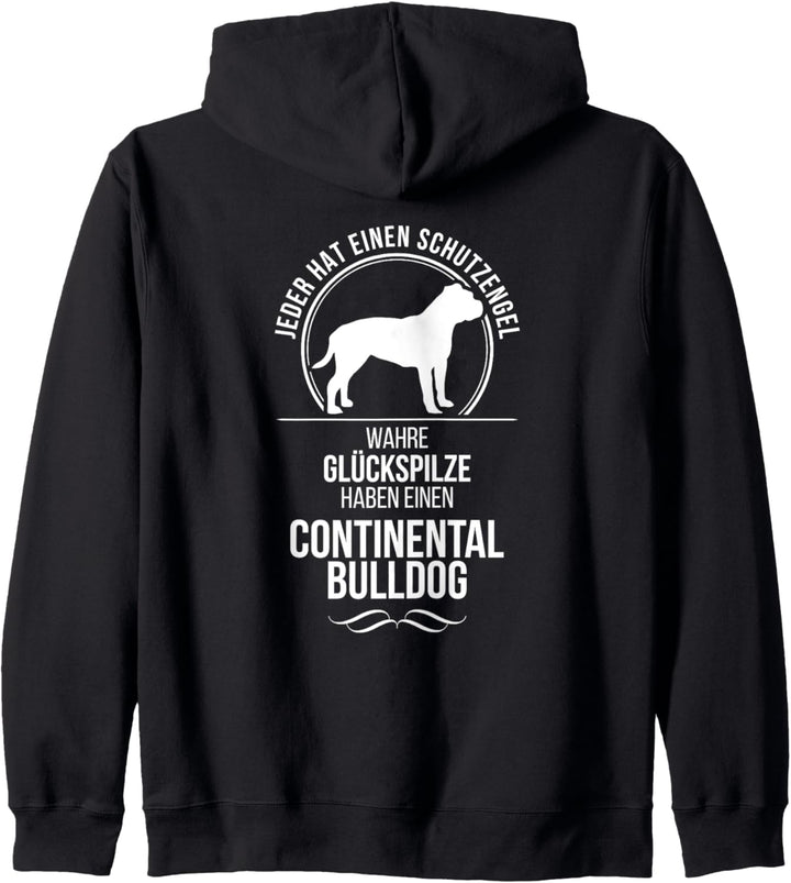 Continental Bulldog Schutzengel Hund Hunde Hundespruch Kapuzenjacke
