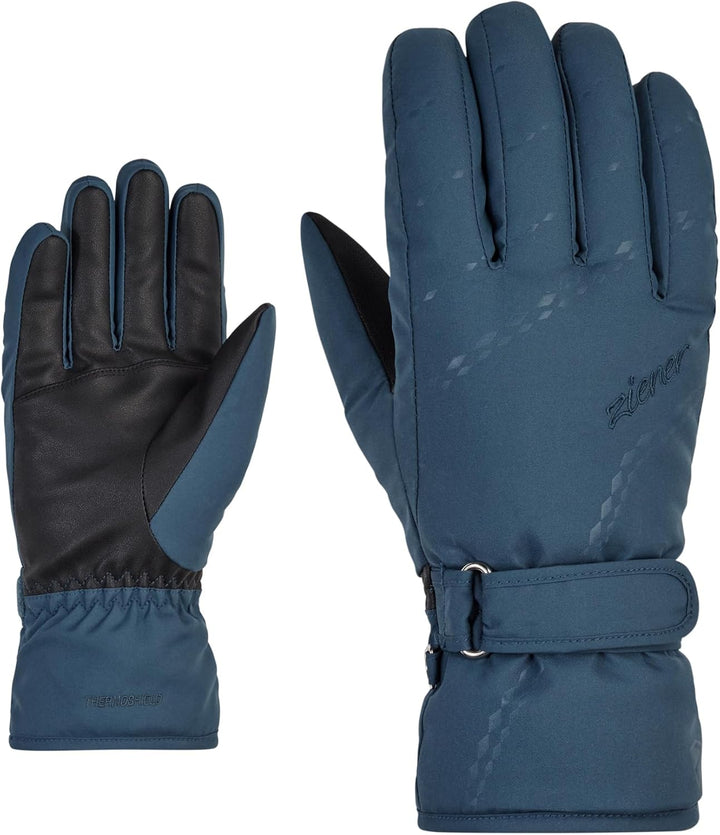 Ziener Damen Korva Ski-Handschuhe/Wintersport | warm, atmungsaktiv 8 hale navy, 8 hale navy