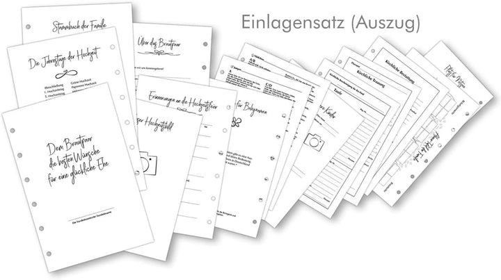 Stammbuch der Familie Our Grau Gold Familienstammbuch Hochzeit incl. Einleger