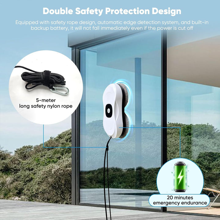 Fensterputzroboter Fensterroboter Automatischer Fensterputzer mit Doppelstrahl Sprühfunktion, Fenste