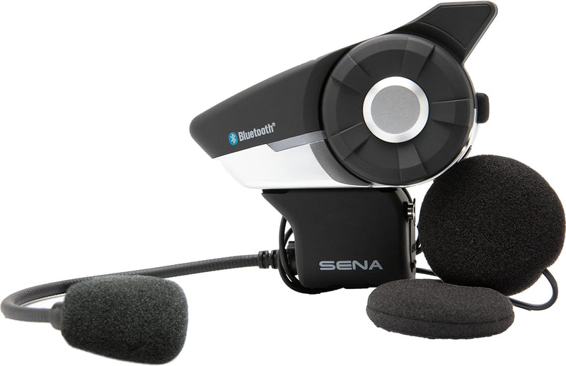 Sena 20S EVO Motorrad Bluetooth Kommunikationssystem mit HD Lautsprechern Schwarz Einzelpackung mit