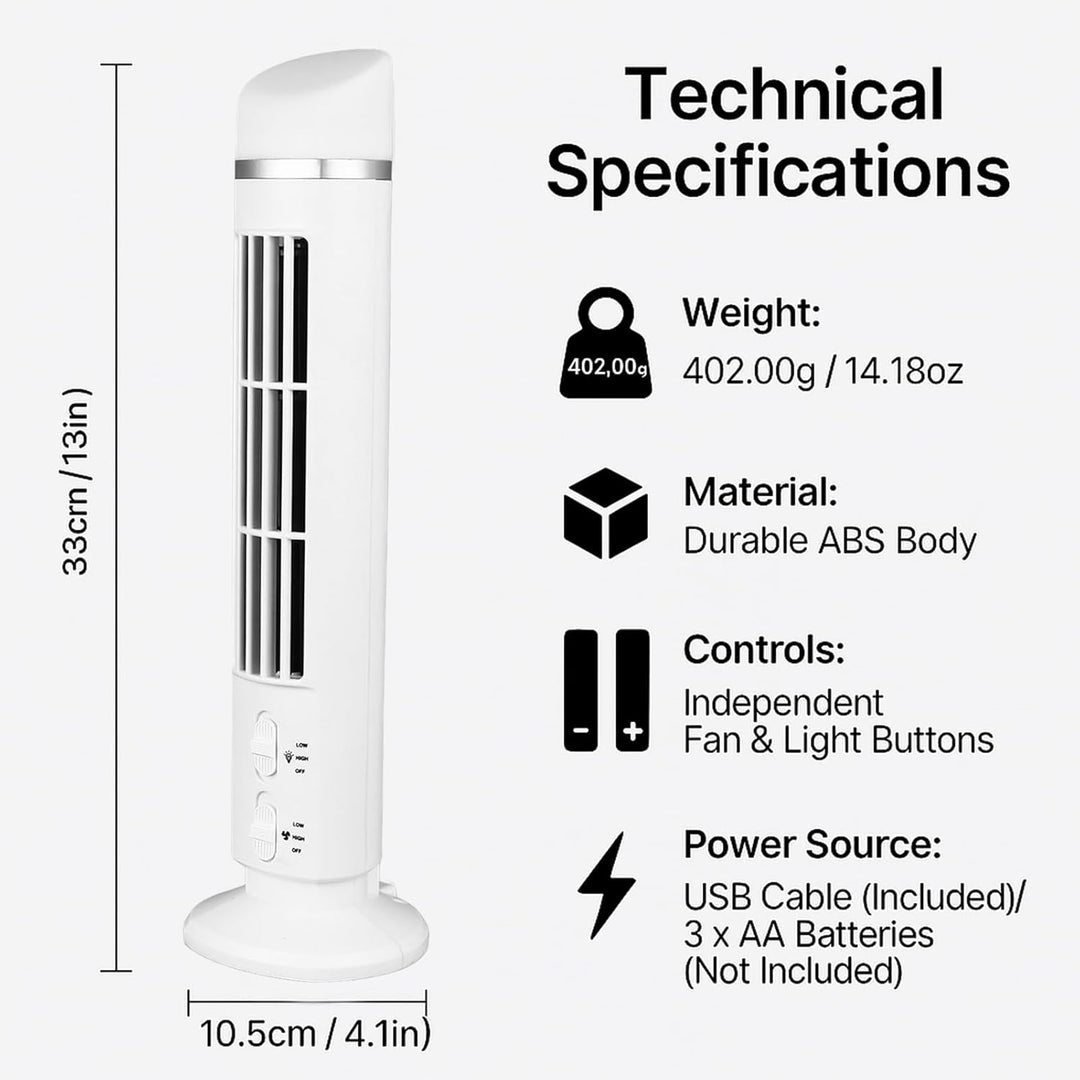 Elprico Turmventilator, 90° Oszillierender Turmventilator, Schnelle Abkühlung, Leiser Betrieb, Tragb