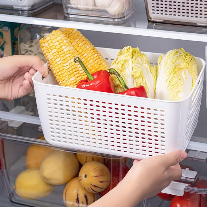 Spesh Frischhaltedosen Set Kühlschrank Organizer Vorratsdosen 3er-Set (2L+4L+5.8L) Kunststoff mit De
