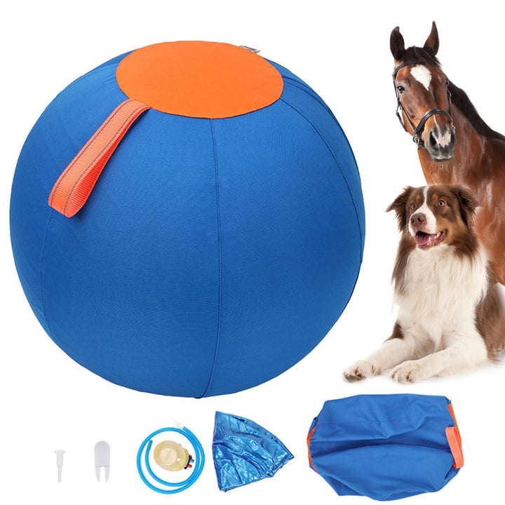 DONGKER Hüteball 18", 45cm Runde Herding Ball mit Ballabdeckung für Hund, Robuste Hundespielzeug mit