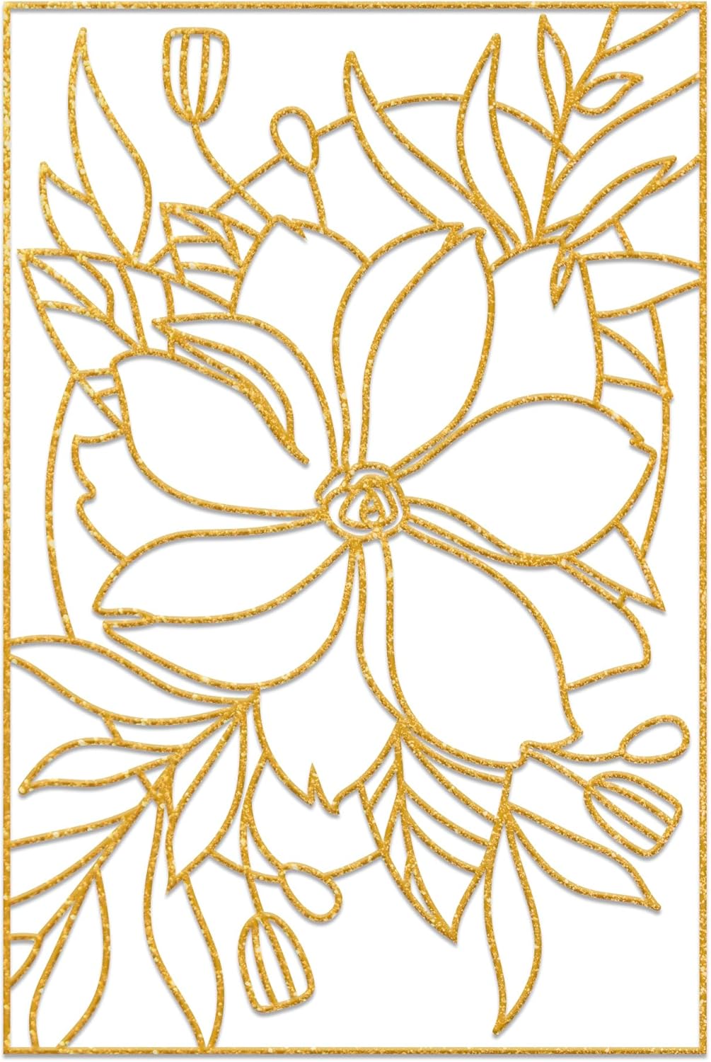 DUS0943C - Kreativset mit 5 Seidenbildern zum Bemalen und Rahmen, Floral, 1 Set