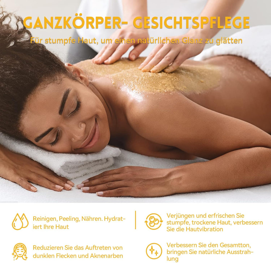 ANAiRUi Körperpeeling Body Scrub Kurkuma, Peeling für Körper-Gesicht Hyperpigmentierung Dunkle Fleck