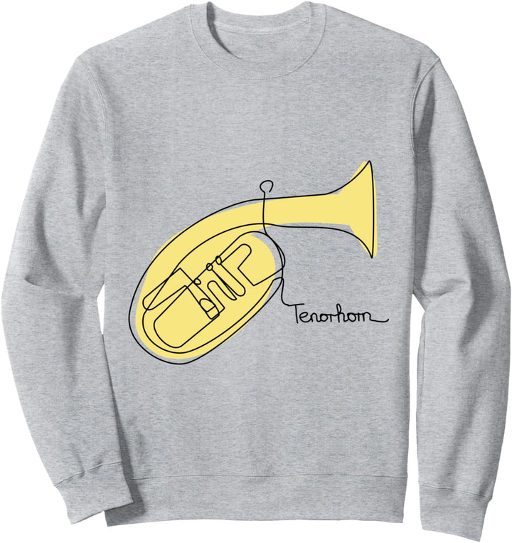 Tenorhorn Player Music Design One Line Tenorhorn Sweatshirt