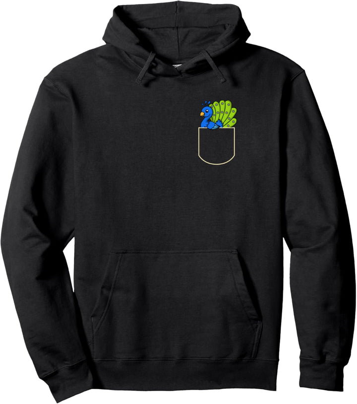 Lustiges Pfau In Der Brusttasche Geschenk Pfauen Pocket Pullover Hoodie