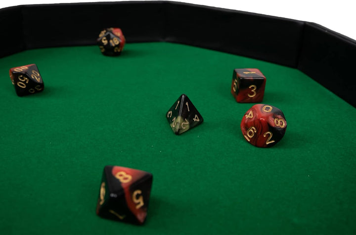 Würfelbrett Leder Gross RPG DND Kniffel (Grün), Grün
