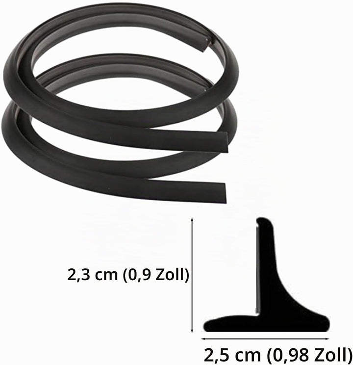Riloer Universal-Seitenkotflügel, 2 x 1,5 m dreieckige Gummirad-Augenbrauenbogenschutzbleche, schwar