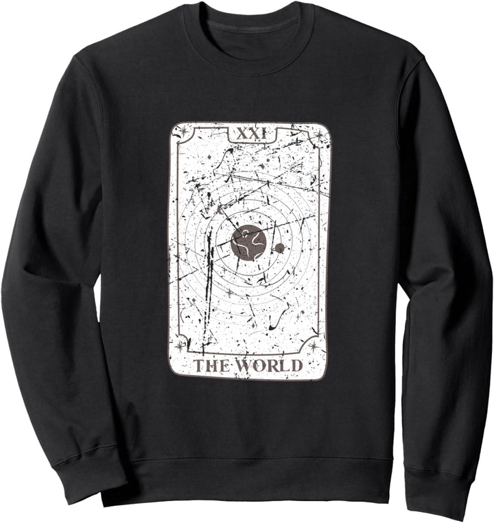 Hexe Goth Witchy Emo The World Tarot-Kartengrafik Kawaii Sweatshirt