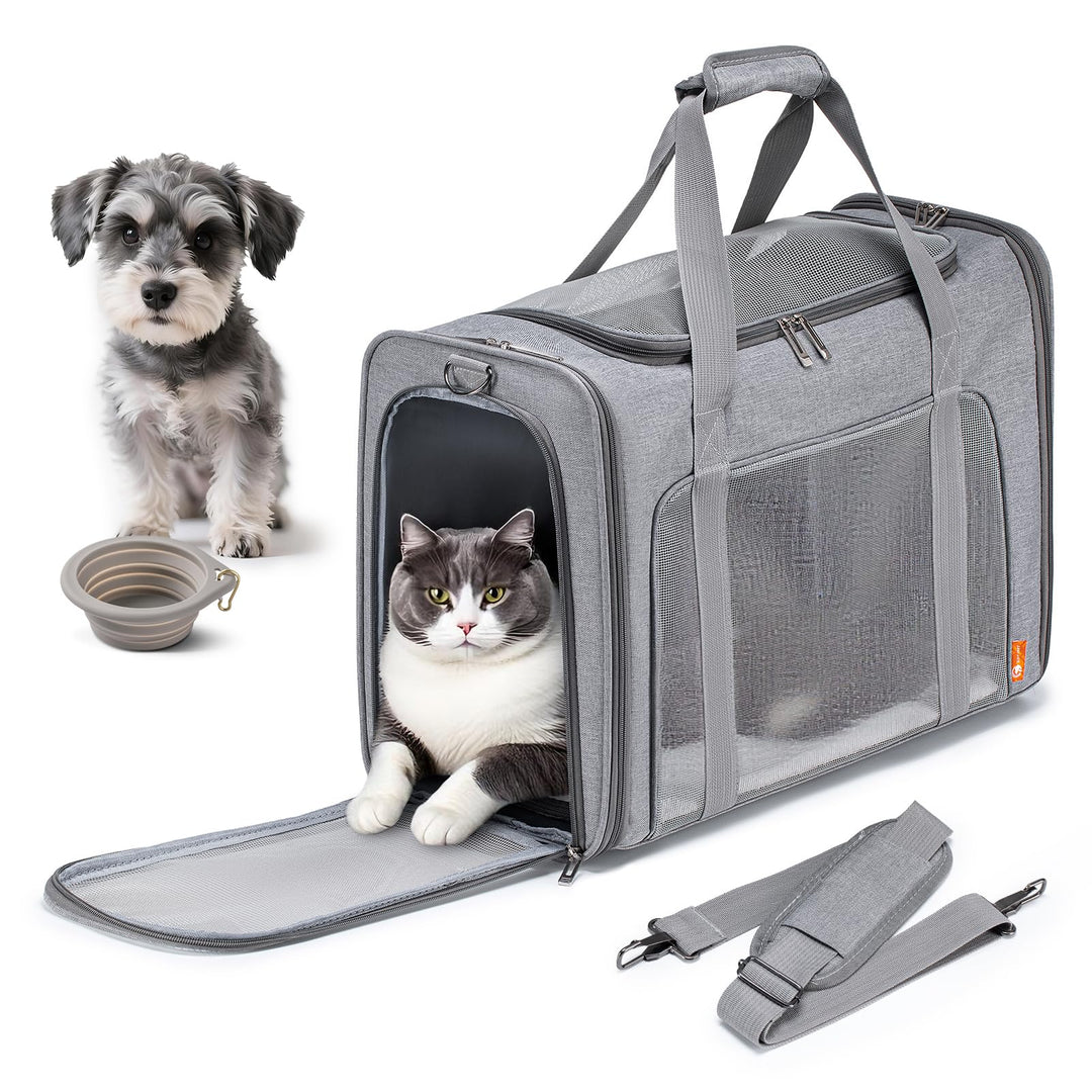 SUCIKORIO Hundetasche Flugzeug 55x40x23 Eurowings Lufthansa, Faltbare Hundetragetasche mit Faltbar R