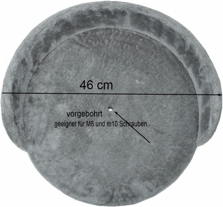 nanook Kratzbaum Liegeplatz Top für kräftige Katzen - Grösse XXL - 46 cm Ø - hellrau hellgrau, hellg