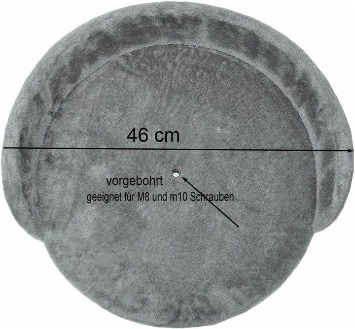 nanook Kratzbaum Liegeplatz Top für kräftige Katzen - Grösse XXL - 46 cm Ø - hellrau hellgrau, hellg