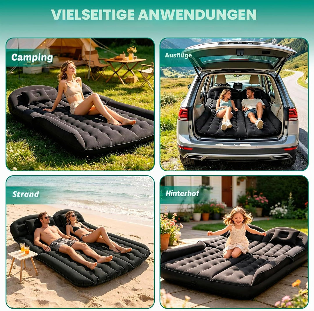 Auto Matratze, Doppelseitige Verdickte Beflockung Automatratze, Camping Aufblasbaren Autobett für Ko