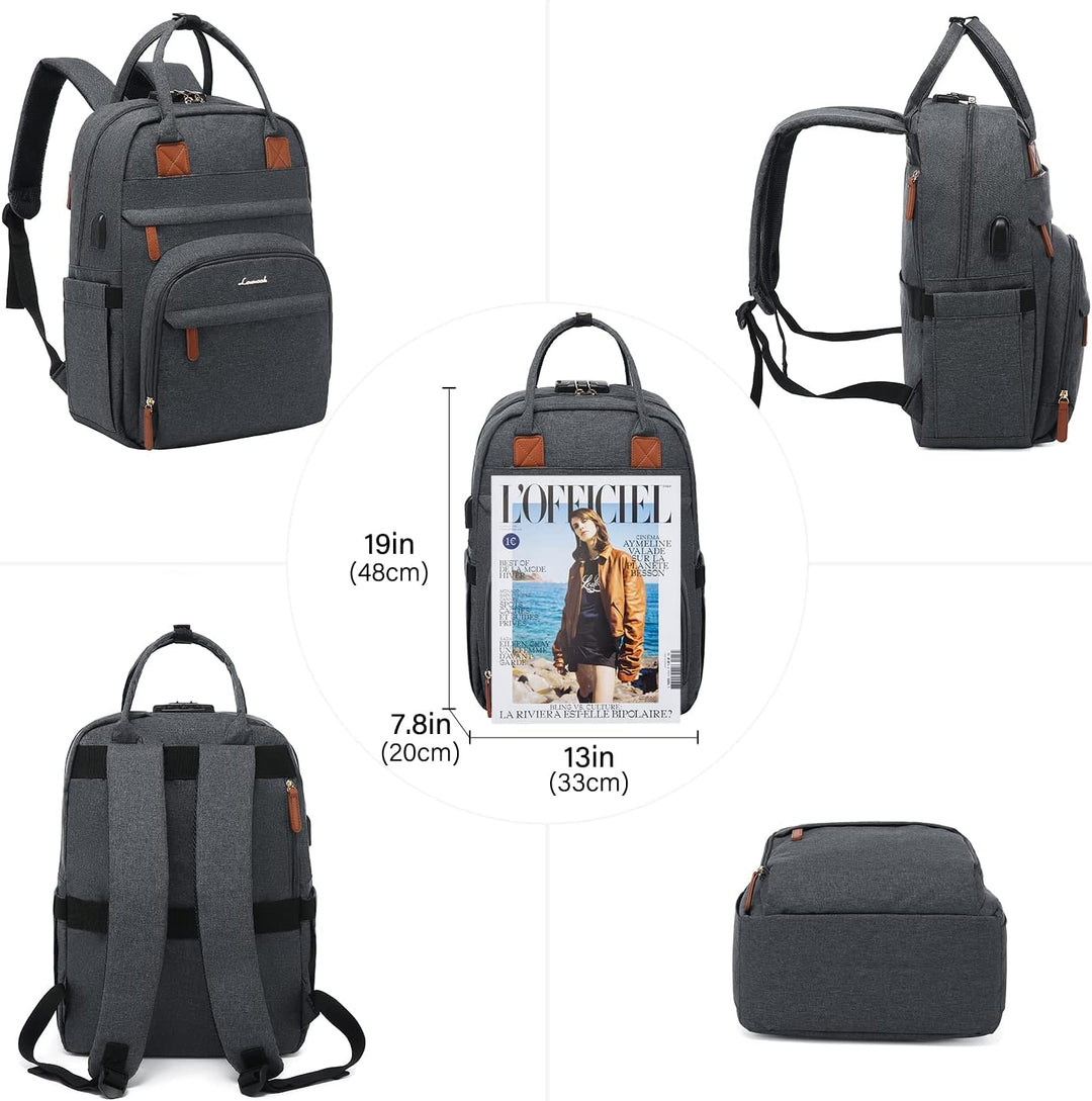LOVEVOOK Rucksack Damen Anti-Diebstahl mit laptopfach und codiertes Schloss, damen rucksack mit USB