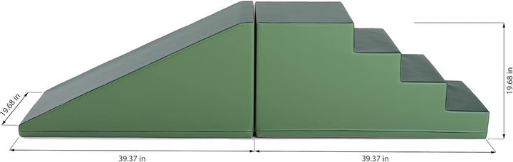 IGLU Rutsche Set XXL Softbausteine Schaumstoffbausteine Riesenbausteine (Green) Grün, Grün