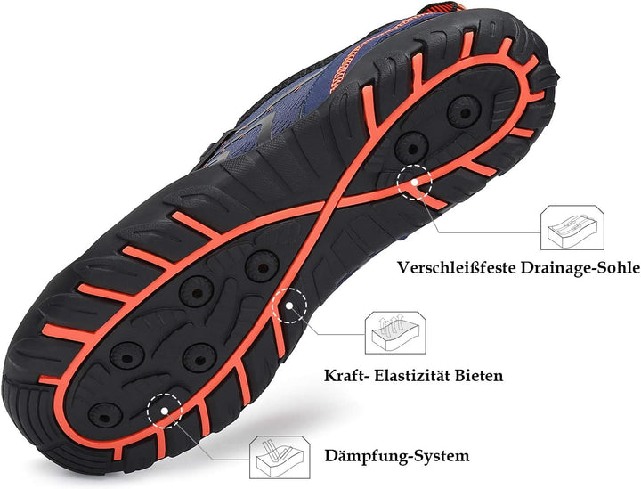 SAGUARO Badeschuhe für Herren Damen - 7/9 Drainagelöcher Schnelltrocknende rutschfest, Gr 35-48 44 E