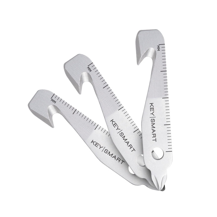 KeySmart MultiTool - 5-in-1 Mehrzweck-Schlüsselanhängerwerkzeug mit Kastenschneider, Lineal, Hebelst