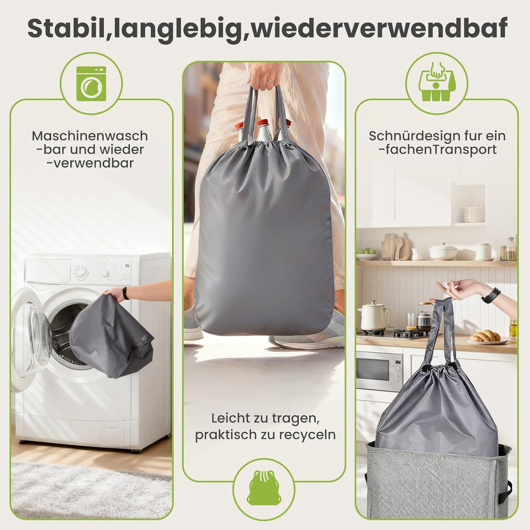 110L Gross Pfandflaschen Sammelbehälter mit Deckel, Flaschensammler Leergut,Recycling -Behälter Leer